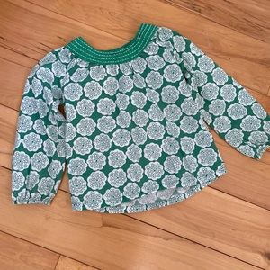 $8 or 3/$20* Old Navy green and white girls boho blouse